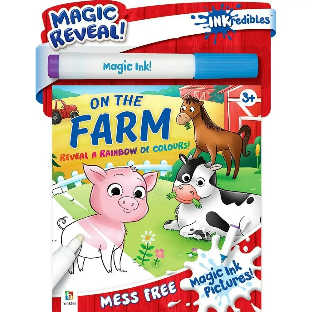 4x Inkredibles: Magic Ink Pictures On the Farm Activity Kit Kids Educational 3y+