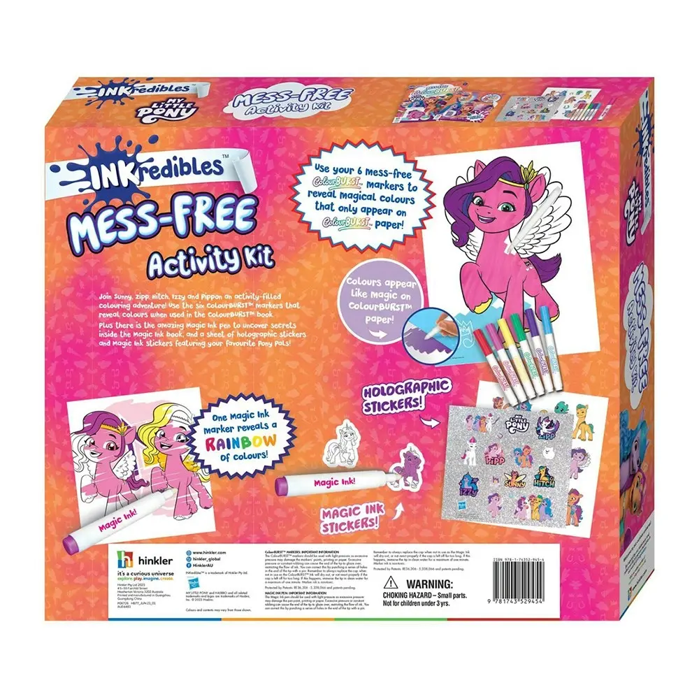 Inkredibles Kids/Children Activity Kit My Little Pony 3y+ w/Markers/Stickers