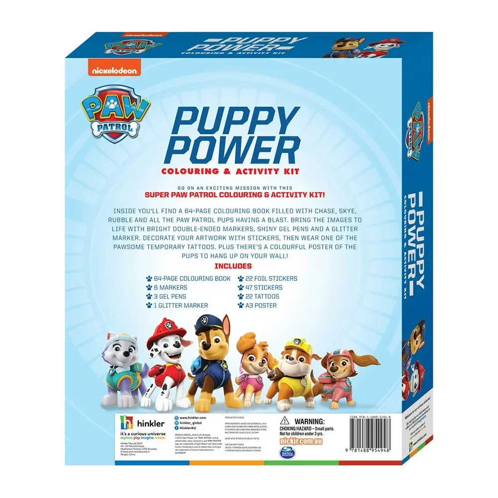 2x Kaleidoscope Paw Patrol Puppy Power Kids Fun Colour & Activity Kit w/Marker