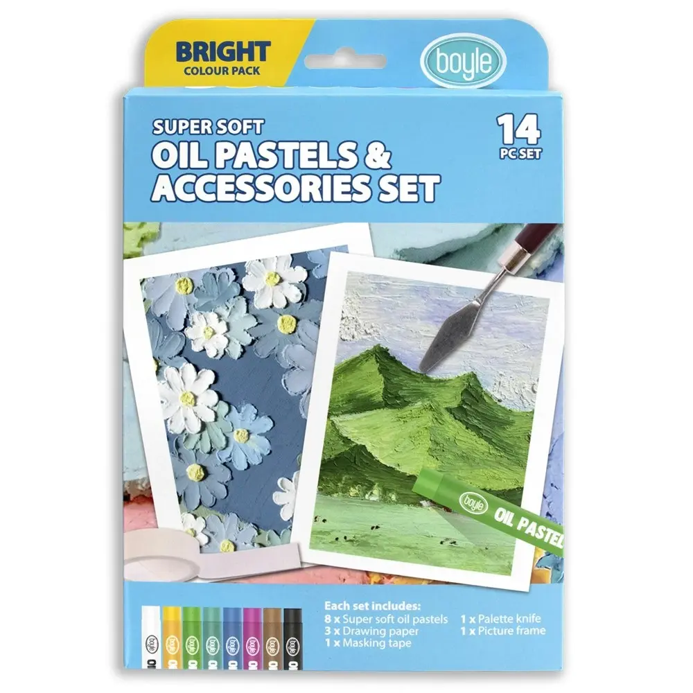 28pc Boyle Oil Pastels and Accessories Kids/Childrens Art/Craft Set - Bright 3y+