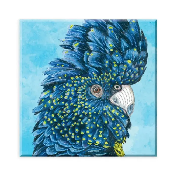 Art Maker Crystal Creations Canvas: Blue Cockatoo Craft Activity Kit 14y+