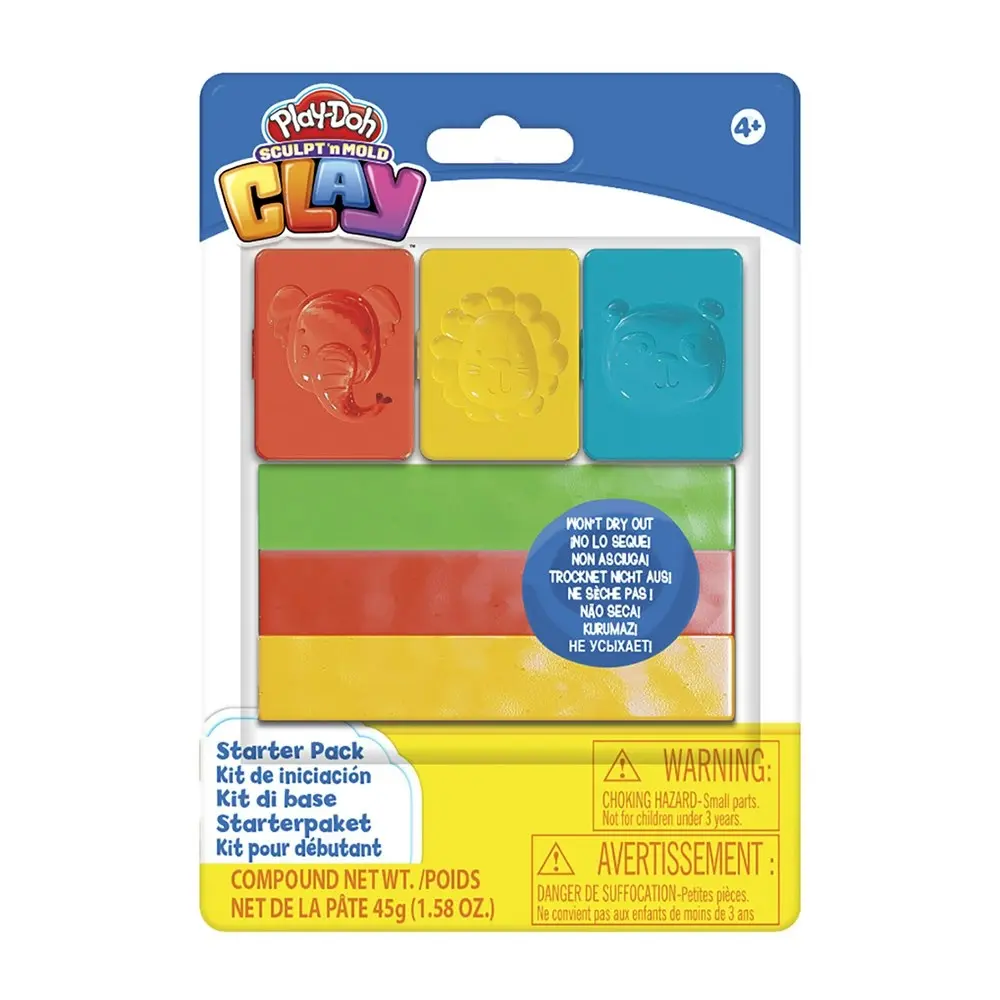 4x Play-Doh Shape n' Mold Clay Starter Pack Kids Art Craft Children Fun Toy 4y+