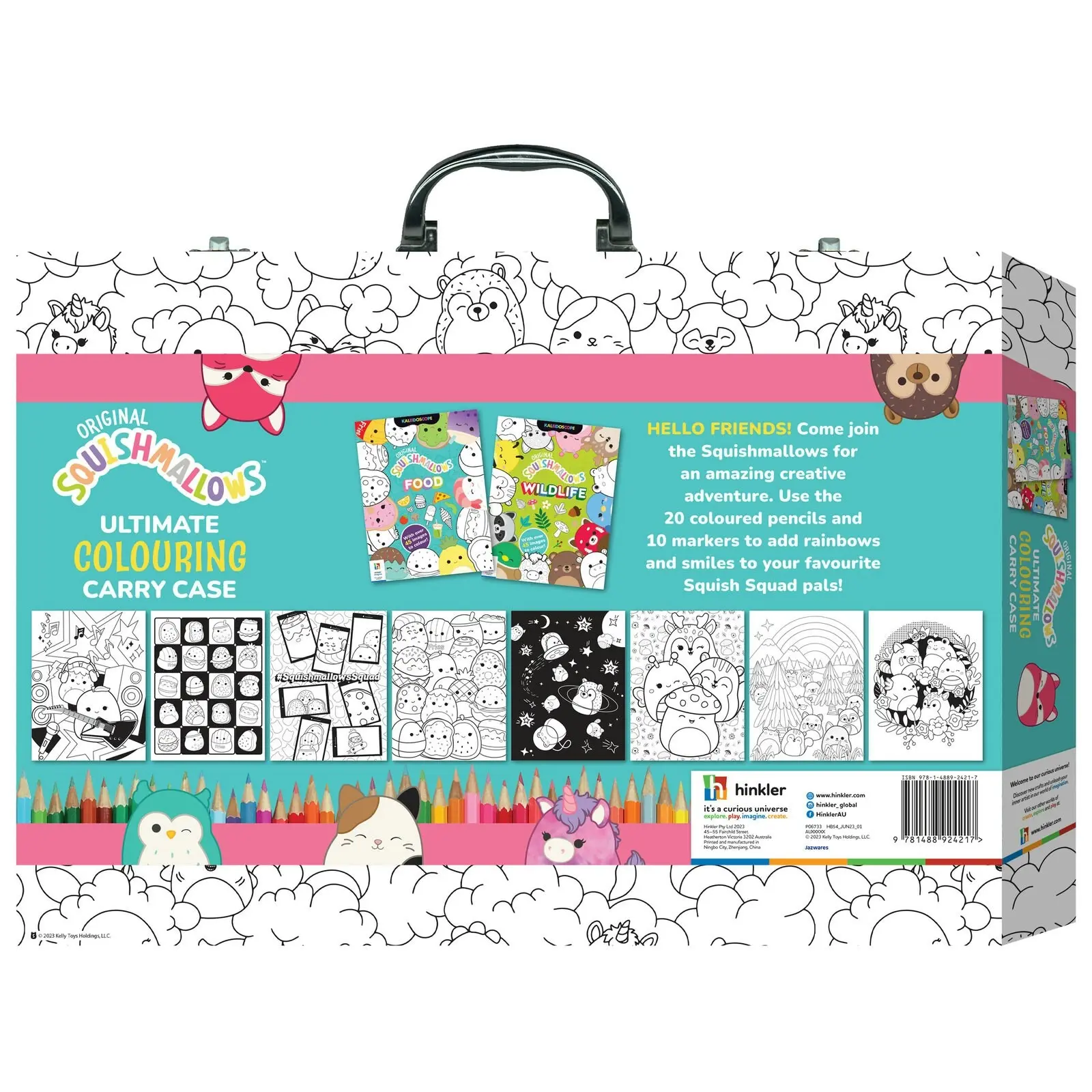 Kaleidoscope Colouring Squishmallows Carry Case Kids/Children Activity Art Kit