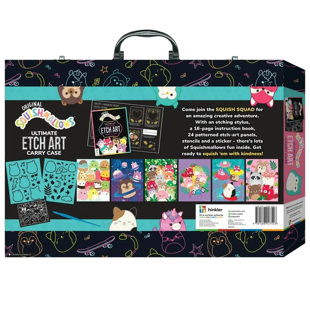 Kaleidoscope Etch Art Creations Squishmallows Carry Case Activity Craft Kit