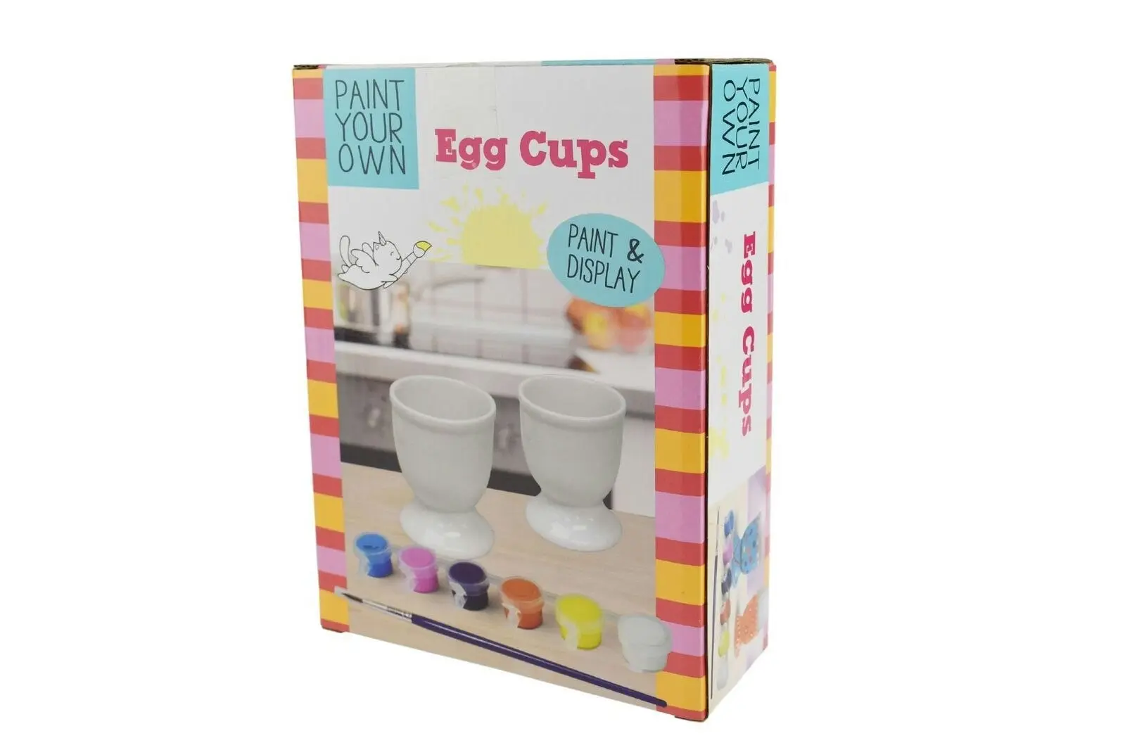 Kaper Kidz Children's Creative Pyo 2 Egg Cups Arts and Craft Painting Kit 8+