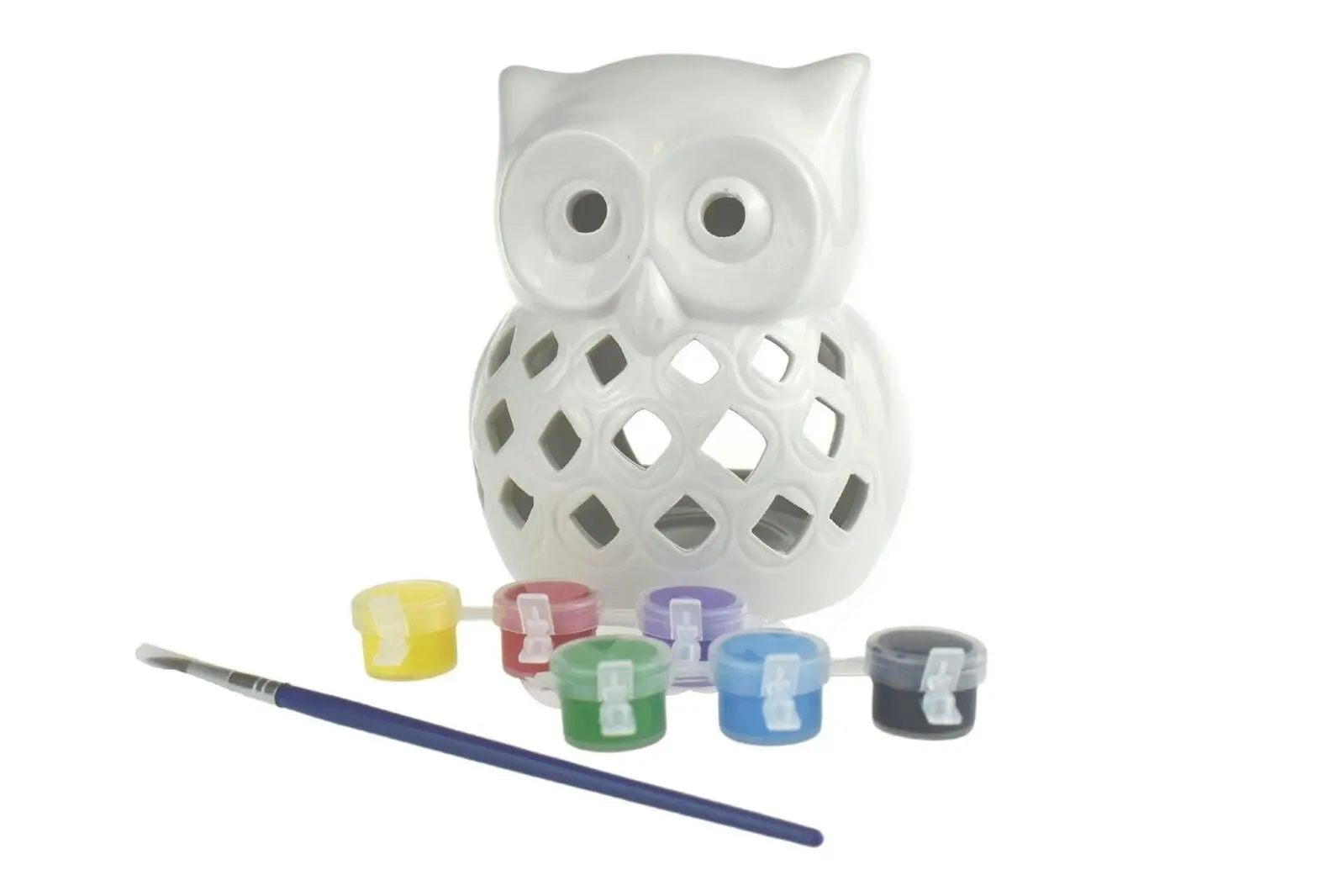 Kaper Kidz Pyo Ceramic Owl Candle Burner Kids/Children DIY Painting Craft Kit 5+