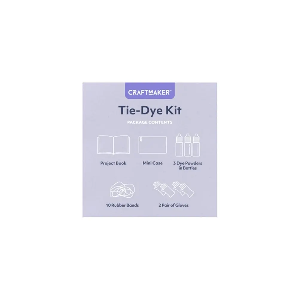 2x Craft Maker Tie Dye Kit Make Your Own Art Activity Project w/ 24-Page Book