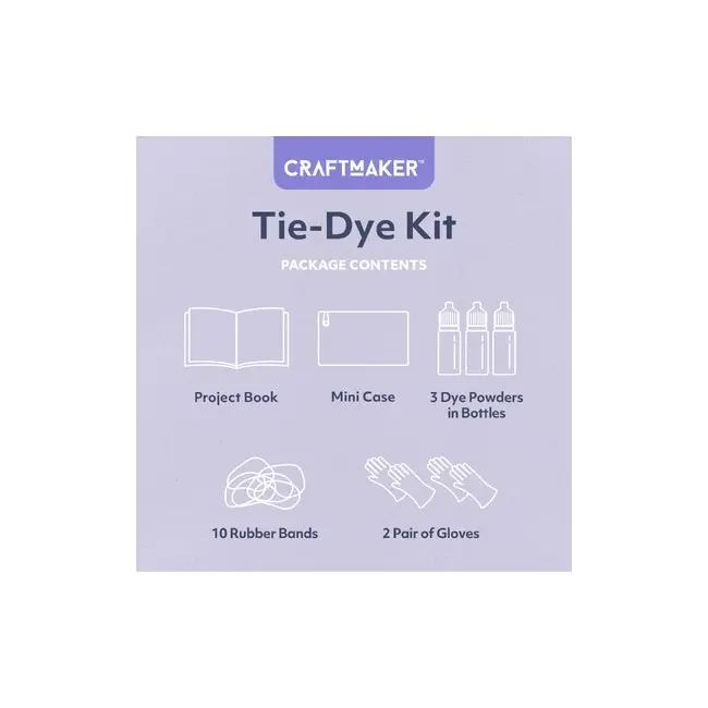 2x Craft Maker Tie Dye Kit Make Your Own Art Activity Project w/ 24-Page Book