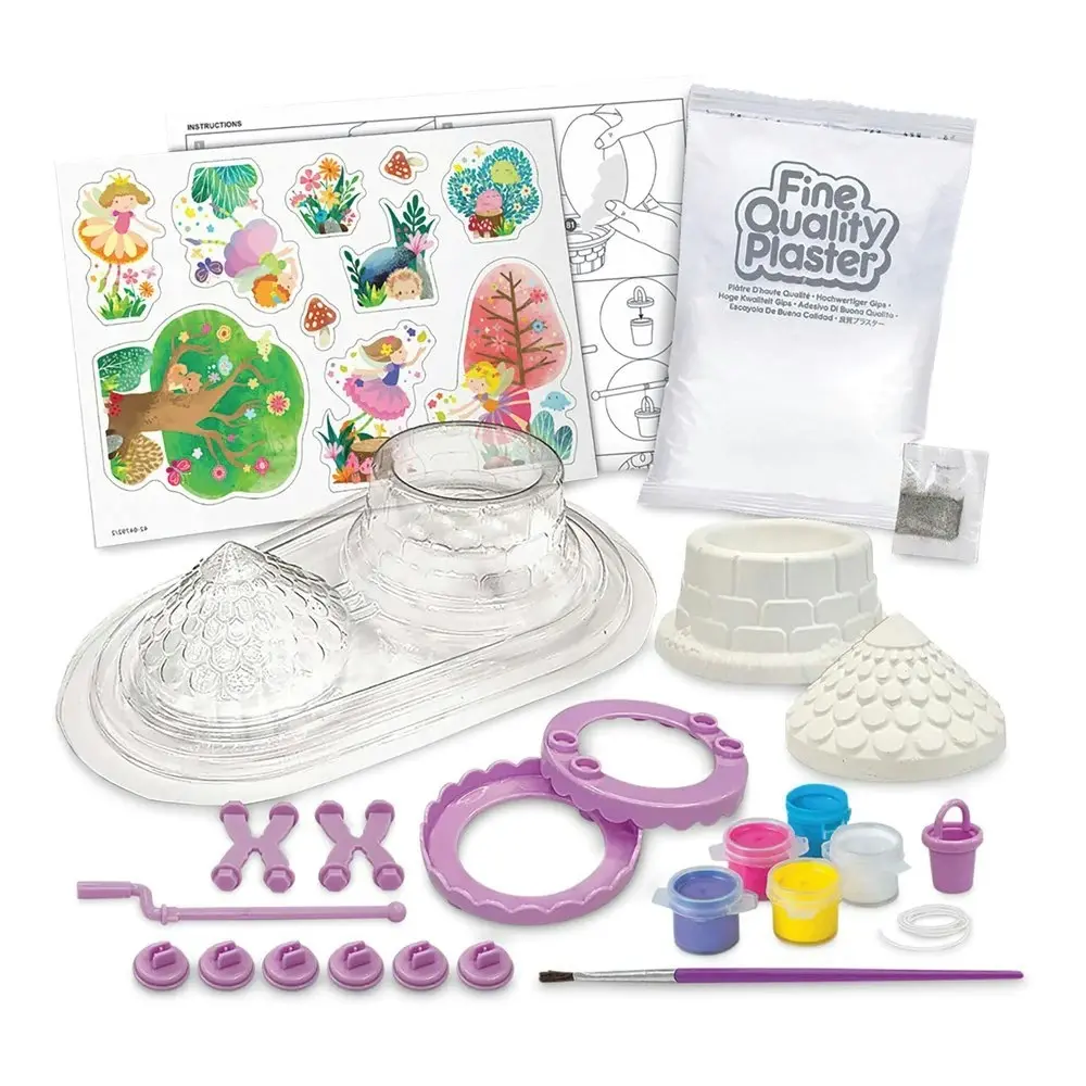 4M KidzMaker Mould & Paint Fairy Wishing Well Plaster Kids Art/Craft Kit 5y+