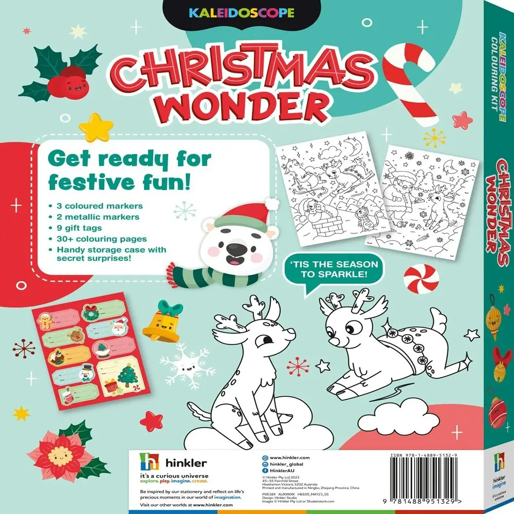 Kaleidoscope Christmas Wonder Colouring Pad Kit Art/Craft Kids/Children 6-8y