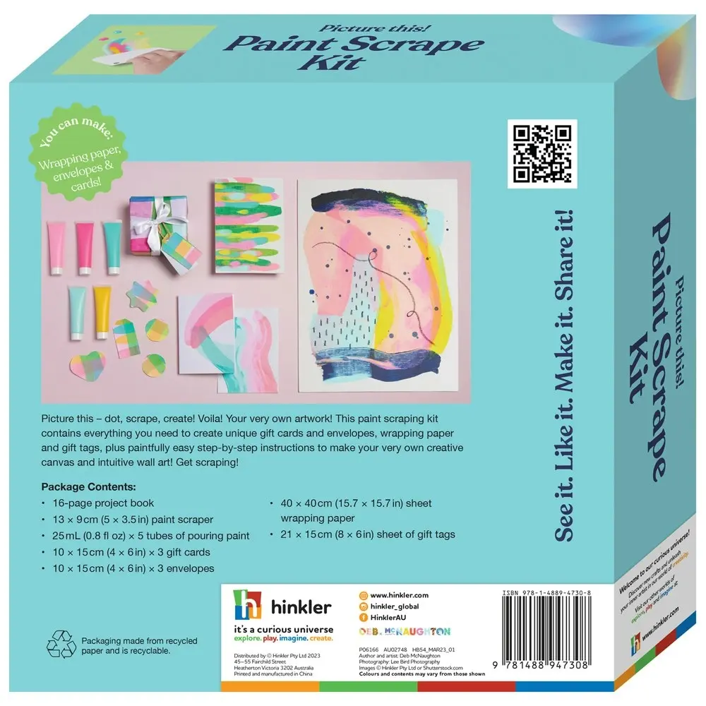 Mindbogglers OMC Picture This Paint Scrape Kit DIY Make Your Own Art/Craft Card