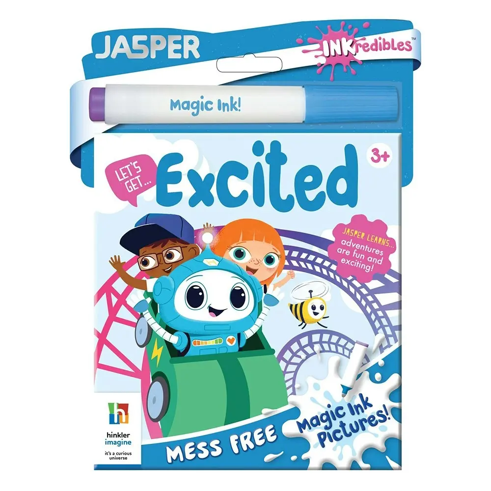 4x Inkredibles: Jasper Let's Get Excited Magic Ink Pictures Kit Fun Activity 4y+