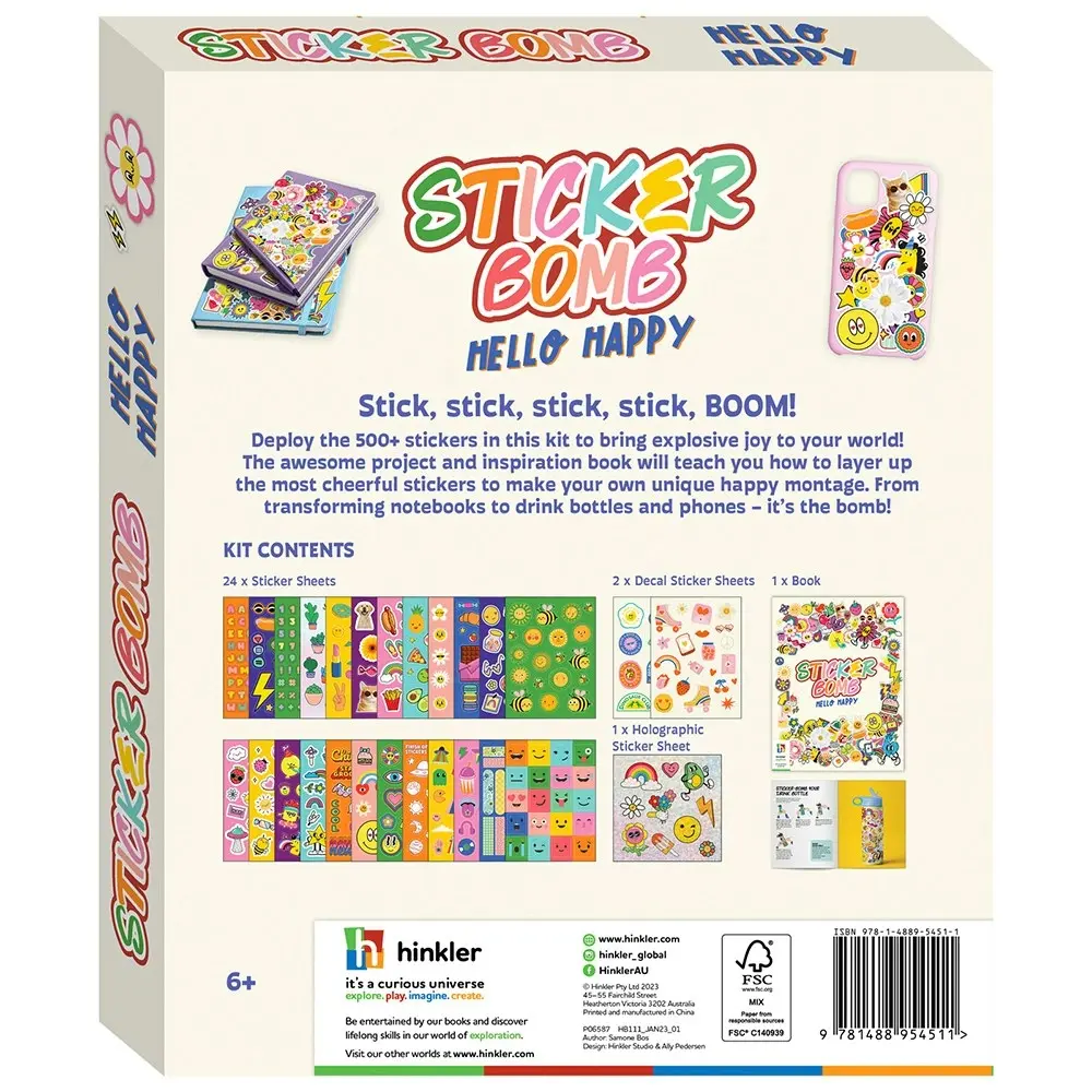 Kaleidoscope Sticker Bomb Hello Happy Kids Activity Book Craft Project 6y+