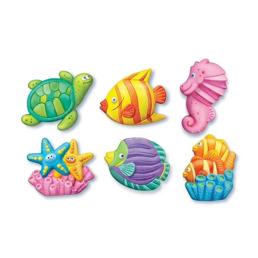 4M Mould & Paint Sealife Magnet/Badges Kids/Children Art Painting Activity 5y+