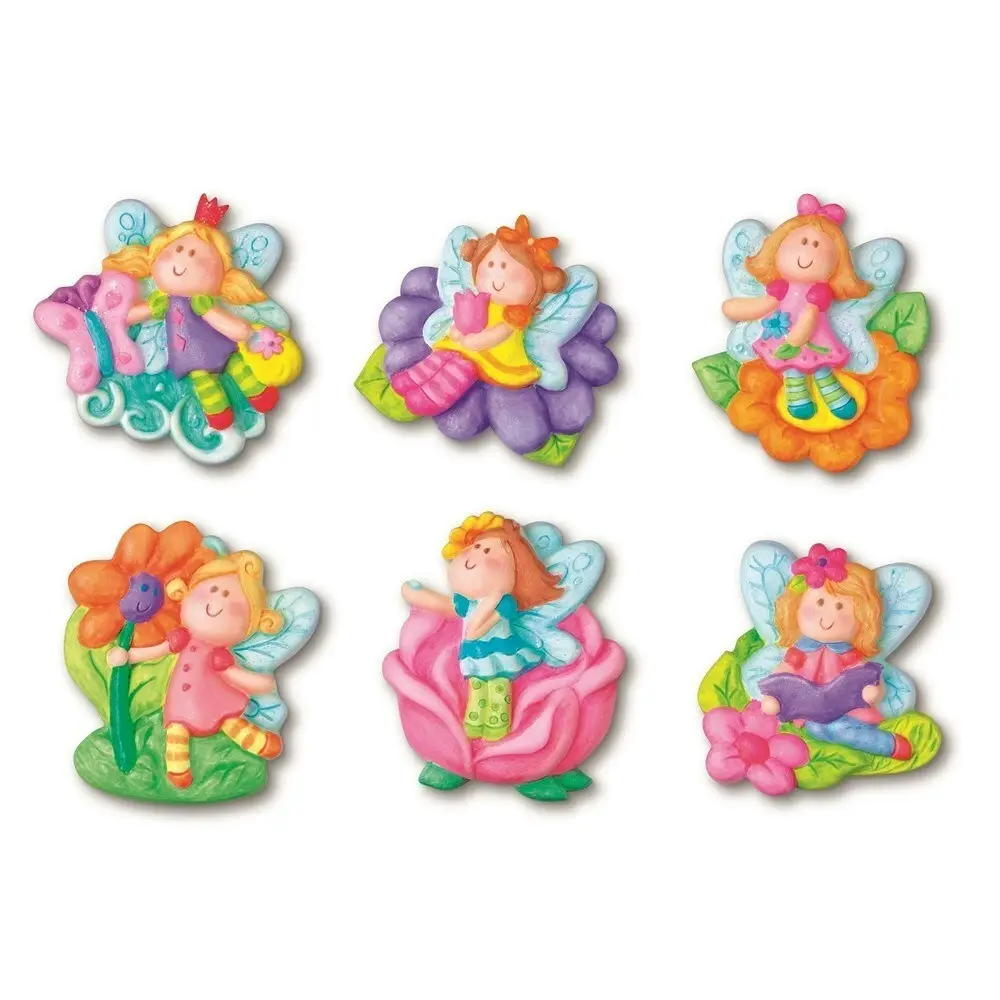 4M Mould & Paint Glitter Fairy Magnet/Badges Kids Art Painting Activity 5y+