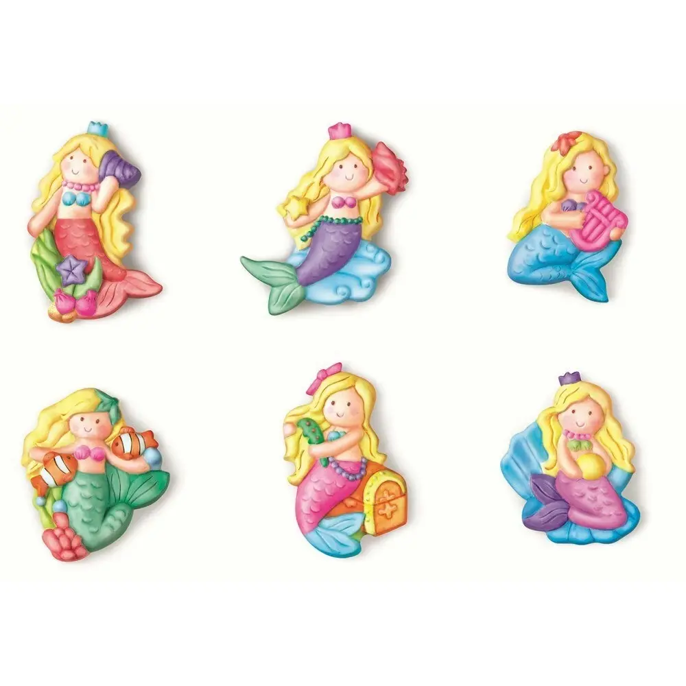 4M Mould & Paint Glitter Mermaid Magnet/Badges Kids Art Painting Activity 5y+