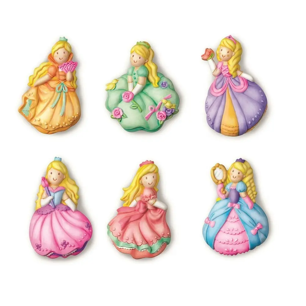 4M Mould & Paint Glitter Princess Magnet/Badges Kids Art Painting Activity 5y+