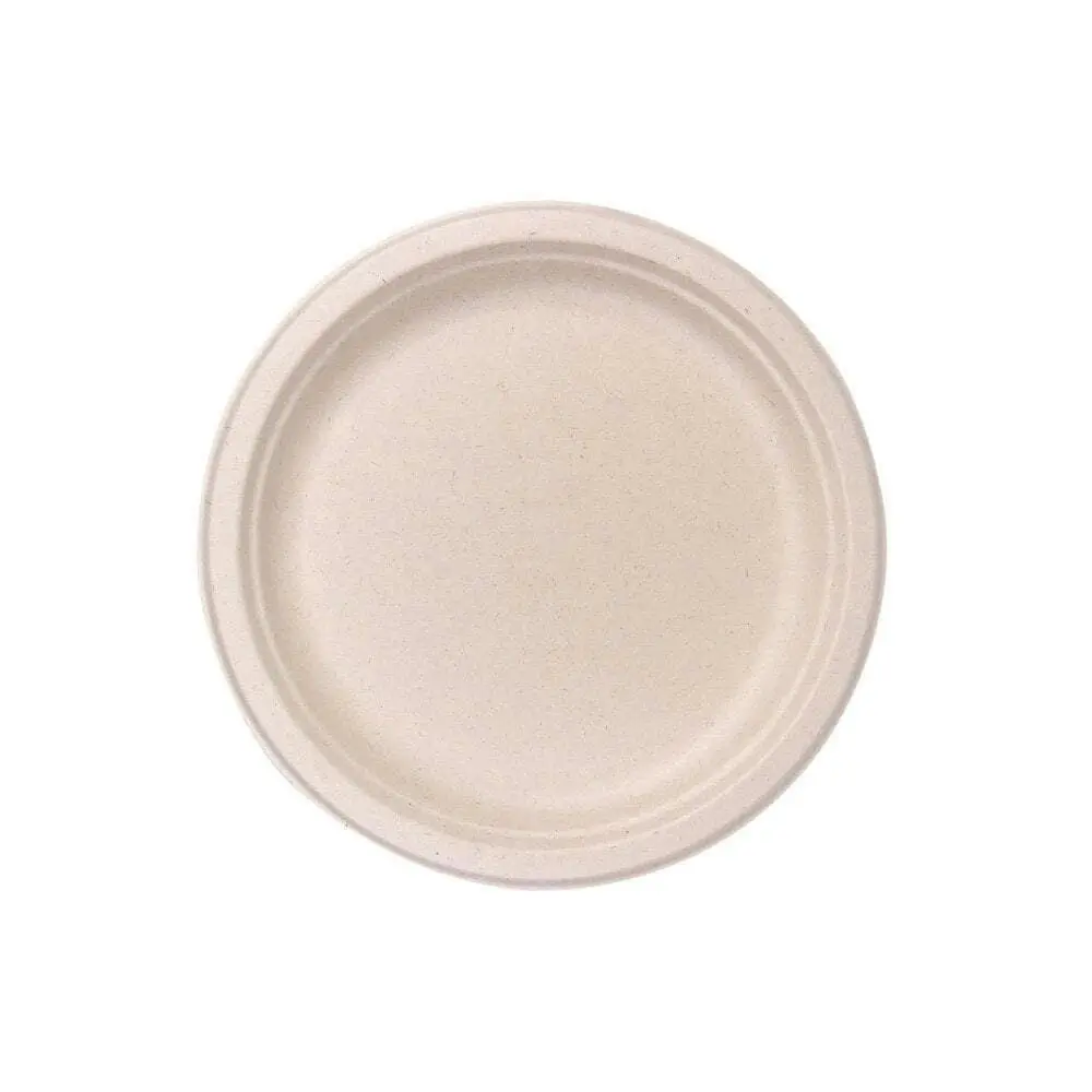 3x 10pc Eco Basic 23cm Biodegradable Sugarcane Dining Round Plate Picnic/Party