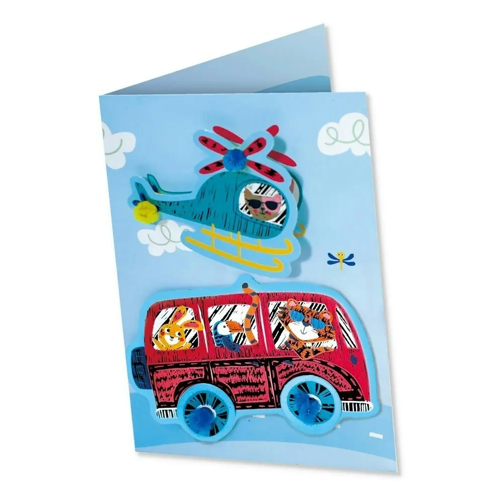 4x Avenir Scratch Greeting Card Cars Kids/Toddler Draw/Paint Activity Kit 3y+