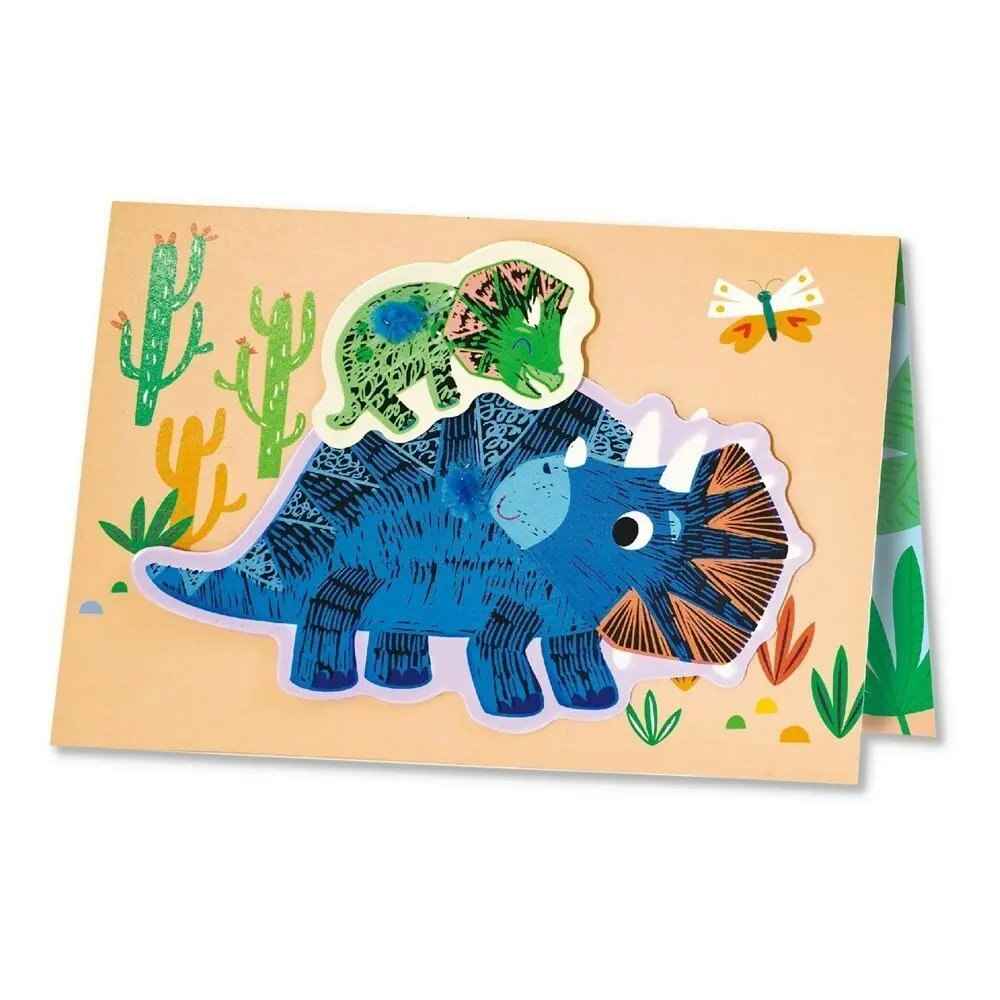 4x Avenir Scratch Greeting Card Dinos Draw/Paint Kids/Toddler Art Activity 3y+