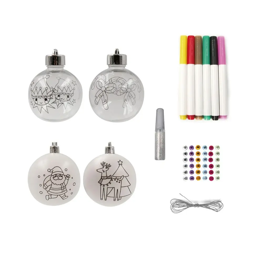 2x Boyle Paint Your Own Christmas Baubles Childrens Art/Craft Activity Kit 4y+