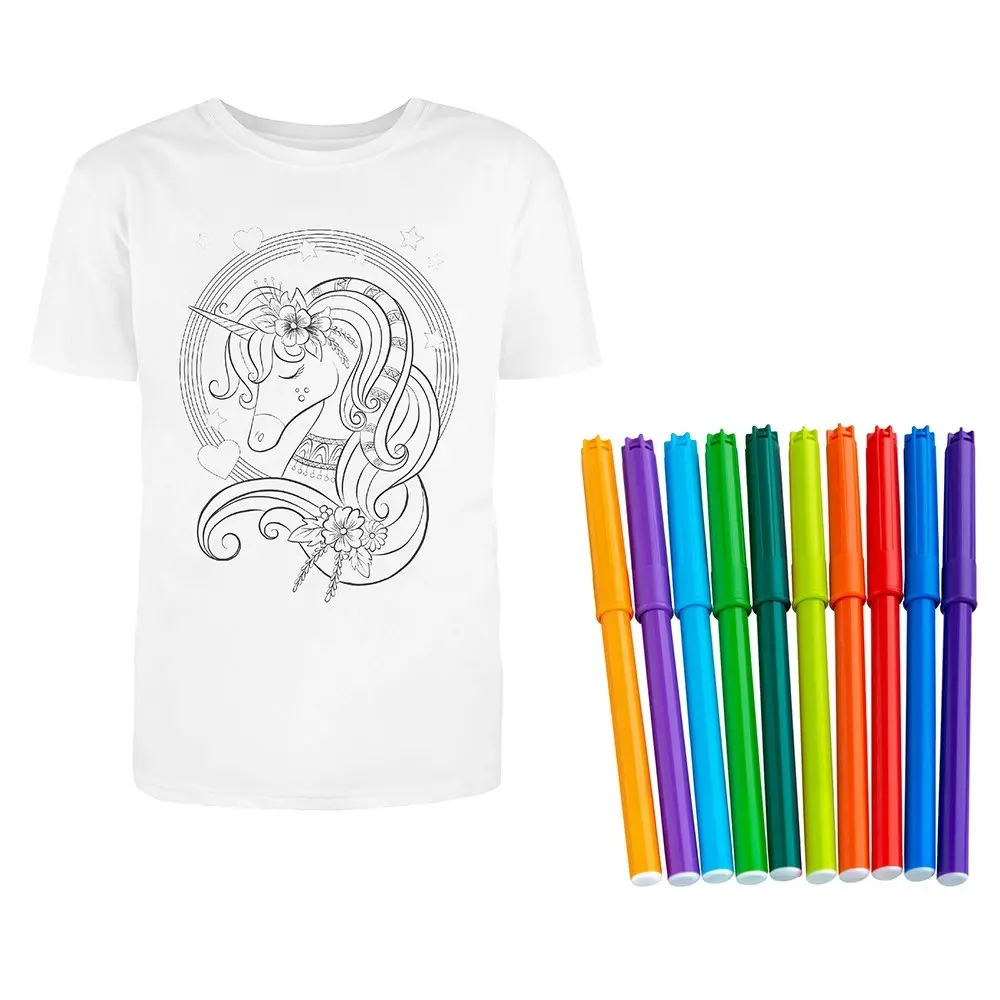 Bookoli Fun Box 7: Colour Your Own Unicorn T-Shirt Craft Activity Kit Kids