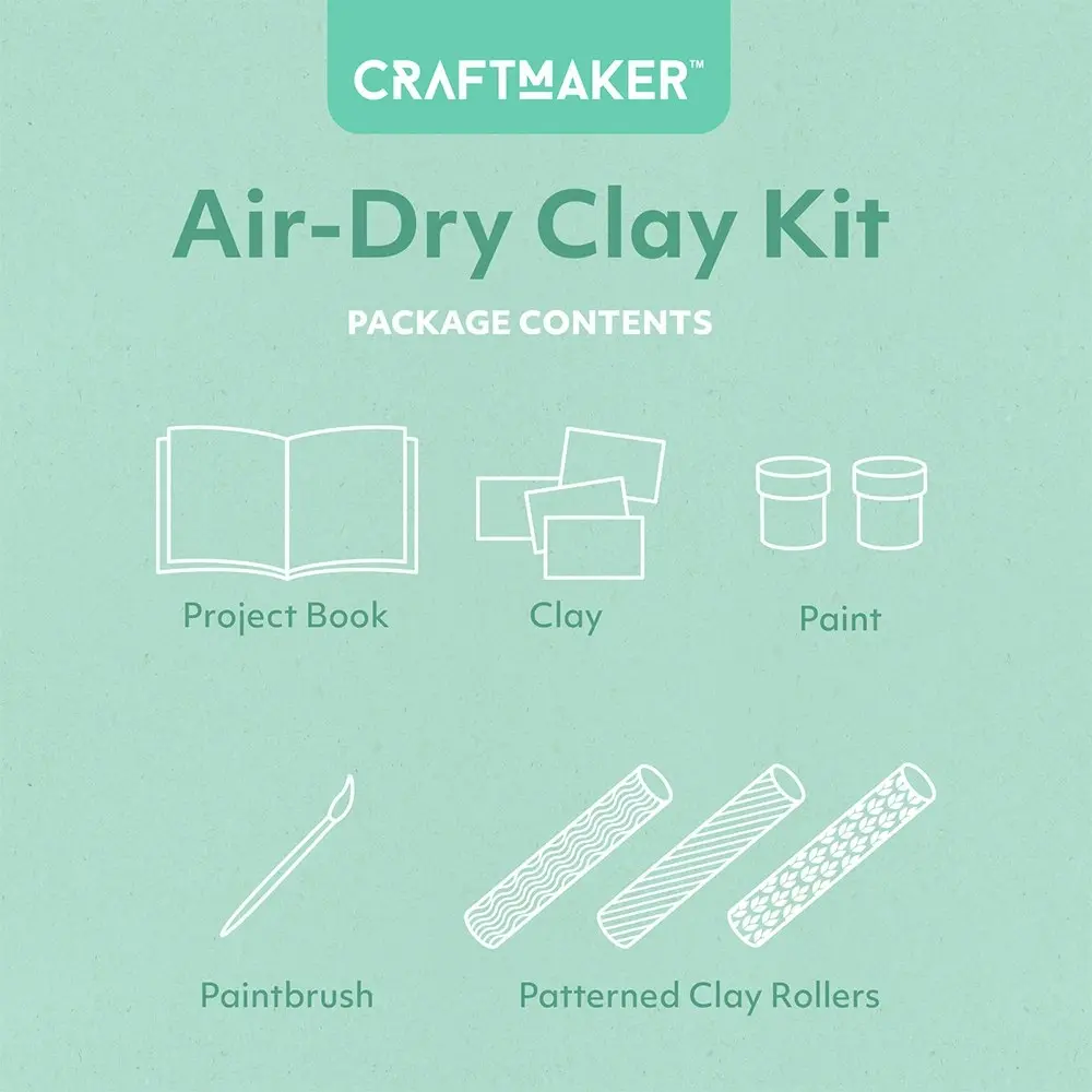 Craft Maker Air-Dry Clay Classic Art/Craft Activity Kit Pottery Project