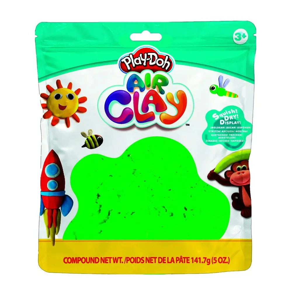 3x Play-Doh 5oz Air Clay Kids/Children Art Craft Fun Play Creative Toy 3y+ Green