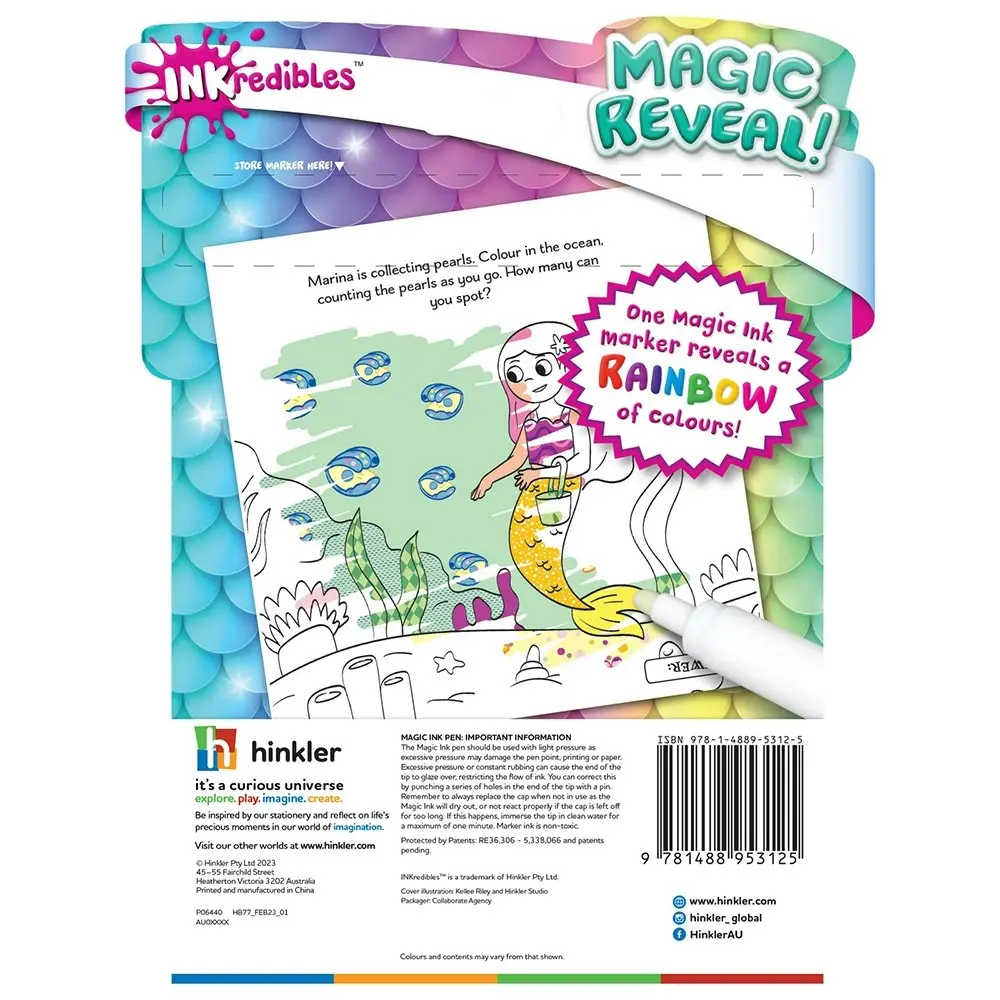 Inkredibles Magic Ink Pictures Mermaid Magic Activity Kit Mess-Free Art 3y+