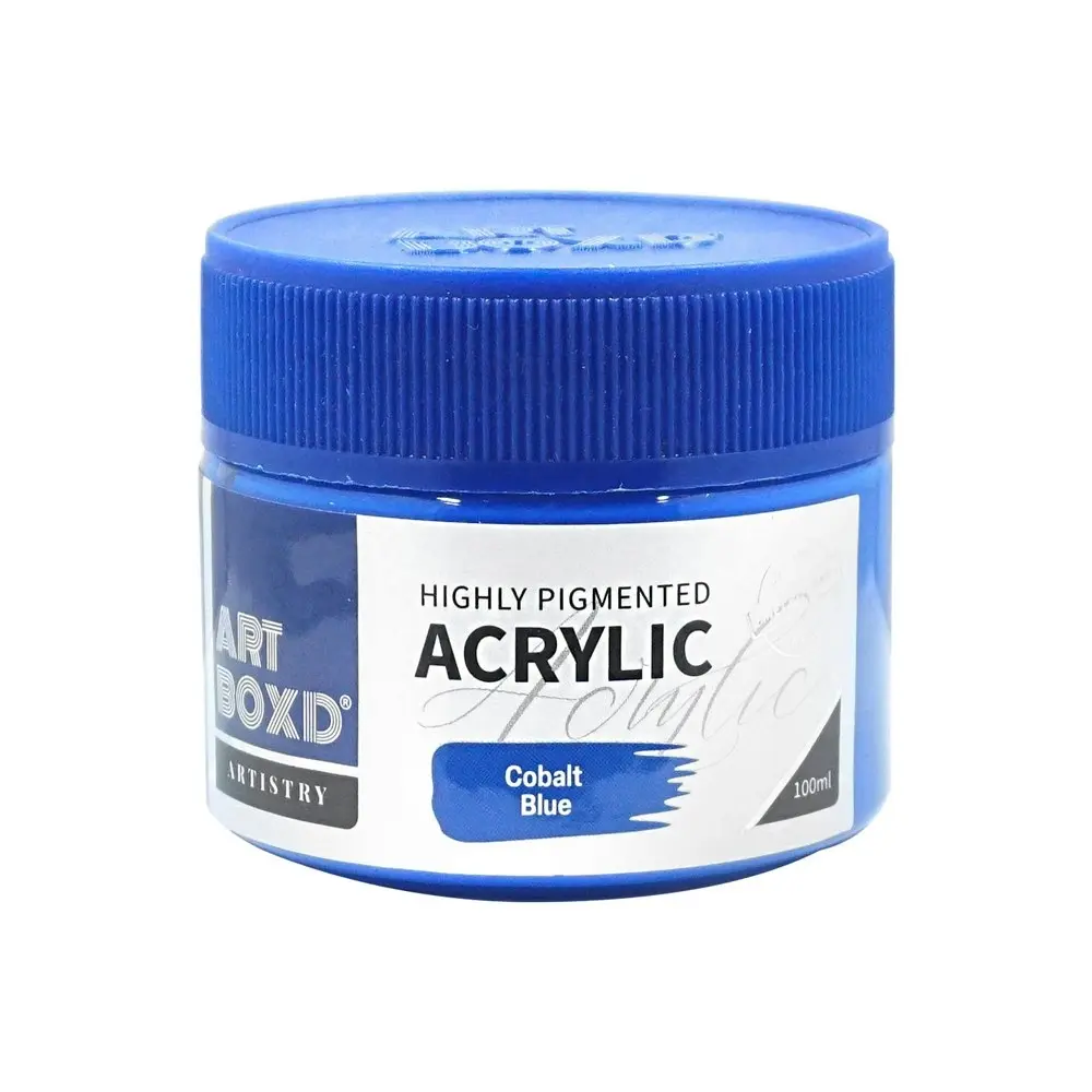 12x Art Boxd 100ml Premium Acrylic Artists Craft Paint High Pigmented Cobalt BLU