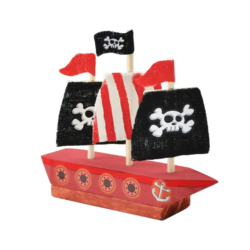 Craft for Kids Make & Paint Your Own Pirate Ship Children DIY Activity Kit 5y+