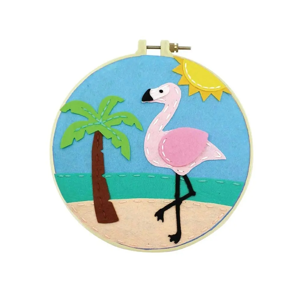 Craft for Kids Make Your Own Embroidered Flamingo DIY Children Activity Kit 5y+