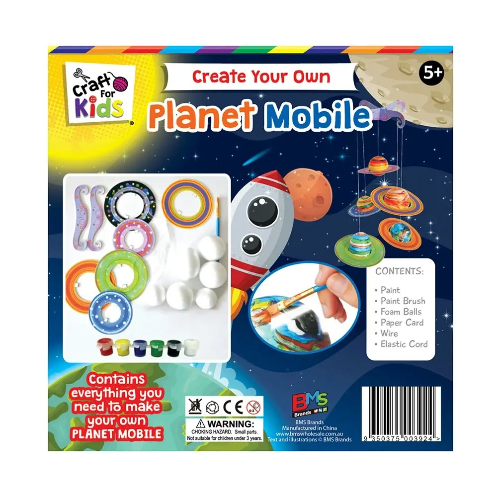 Craft for Kids Create Your Own Planet Mobile DIY Children Art Activity Kit 5y+