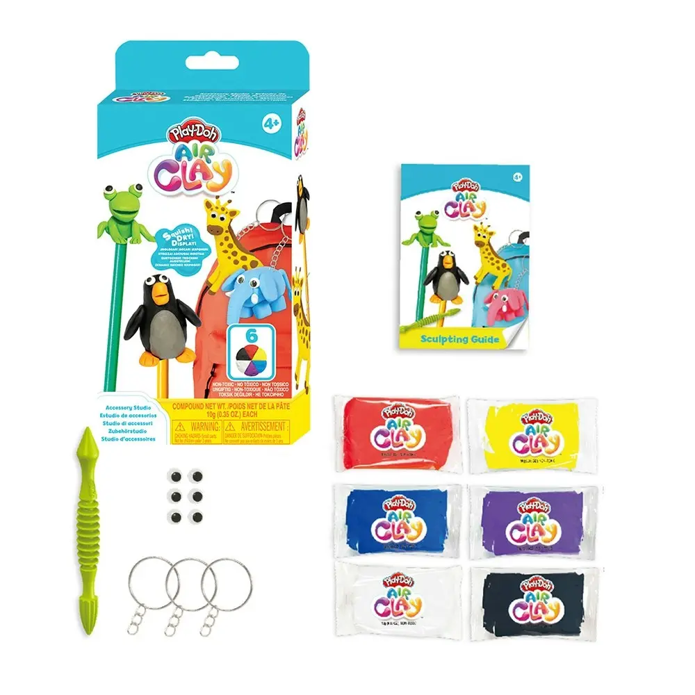 2x Play-Doh Air Clay Key Chain Accessory Studio Kids/Children Art Craft Toy 4y+