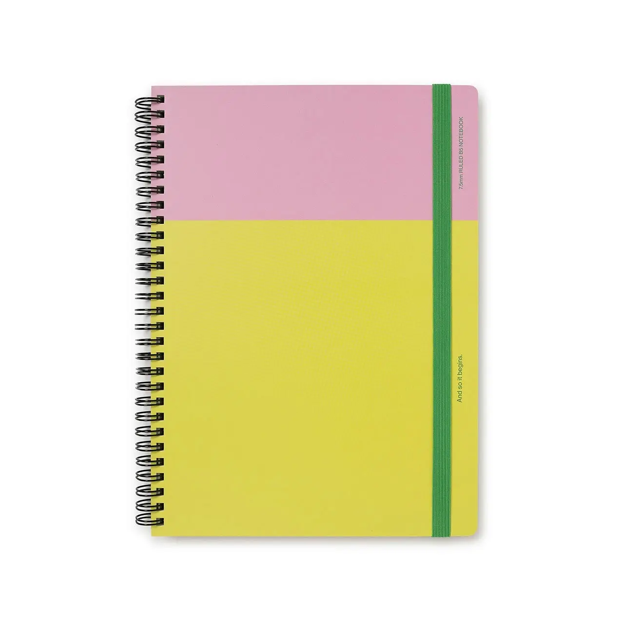 Any Day Now Dot Grid B5 Ruled Notebook 80gsm Paper Journal 192 Pages Pink/Yellow