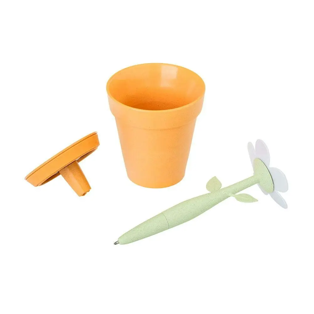 3pc Vigar Florganic Storage Pot/Daisy Pen/Tray Office/School Stationery Set