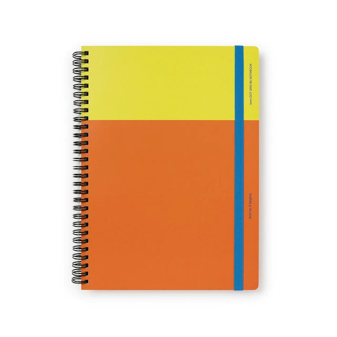 Any Day Now Dot Grid B5 Spiral Notebook Paper Journal 192 Pages Yellow & Orange