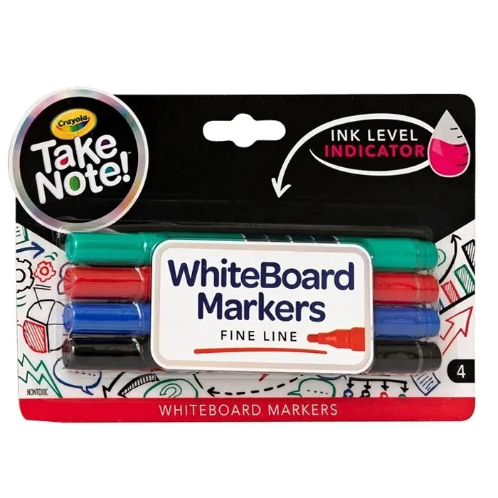 8x Crayola Take Note! White Board Markers Fine Line Kids/Children Art/Craft 1y+