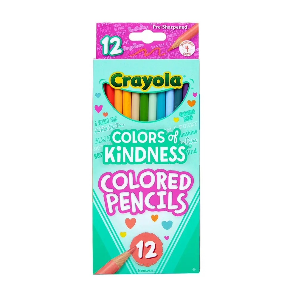 36pc Crayola Kids/Childrens Creative Art Colours Of Kindness Colored Pencils