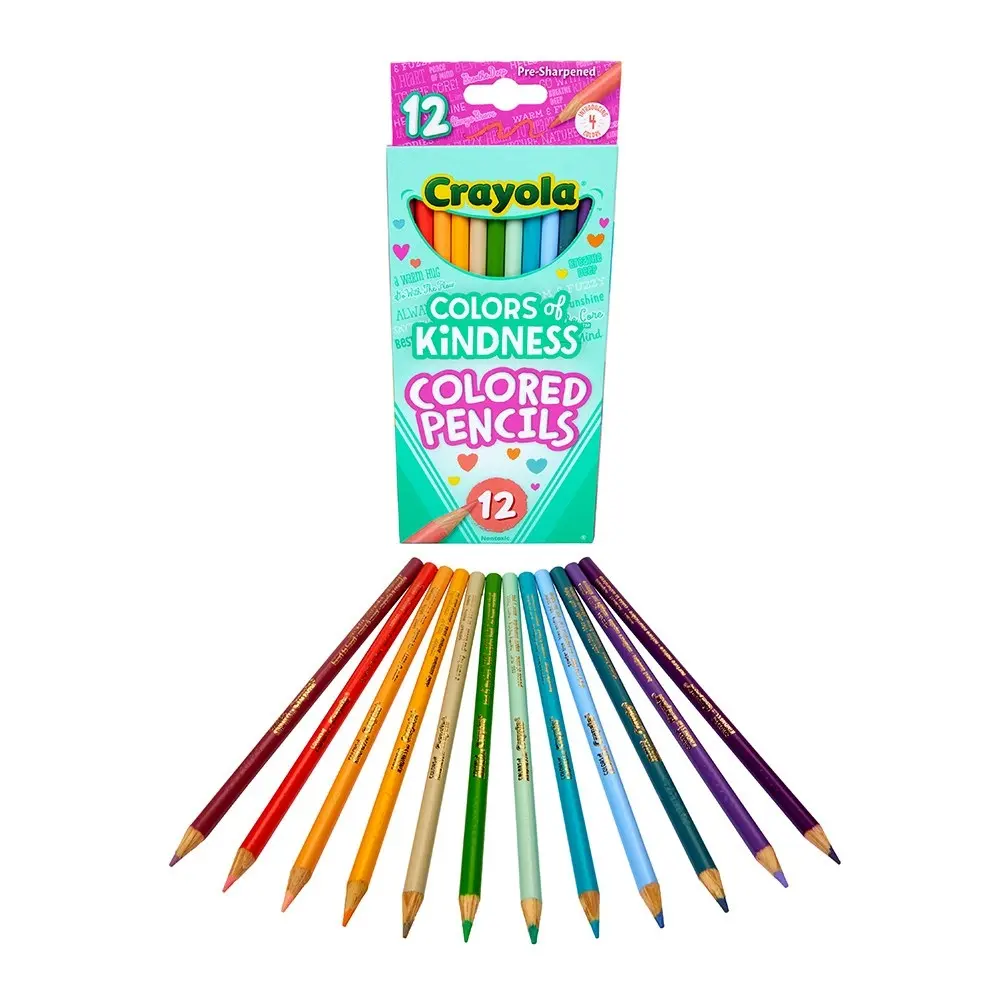 36pc Crayola Kids/Childrens Creative Art Colours Of Kindness Colored Pencils