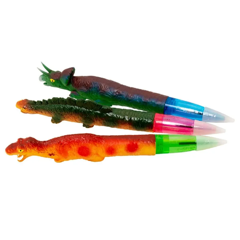 3x Fumfings Novelty Dinosaur Pens 22cm Ballpoint Fun Office/School 3y+ Assorted