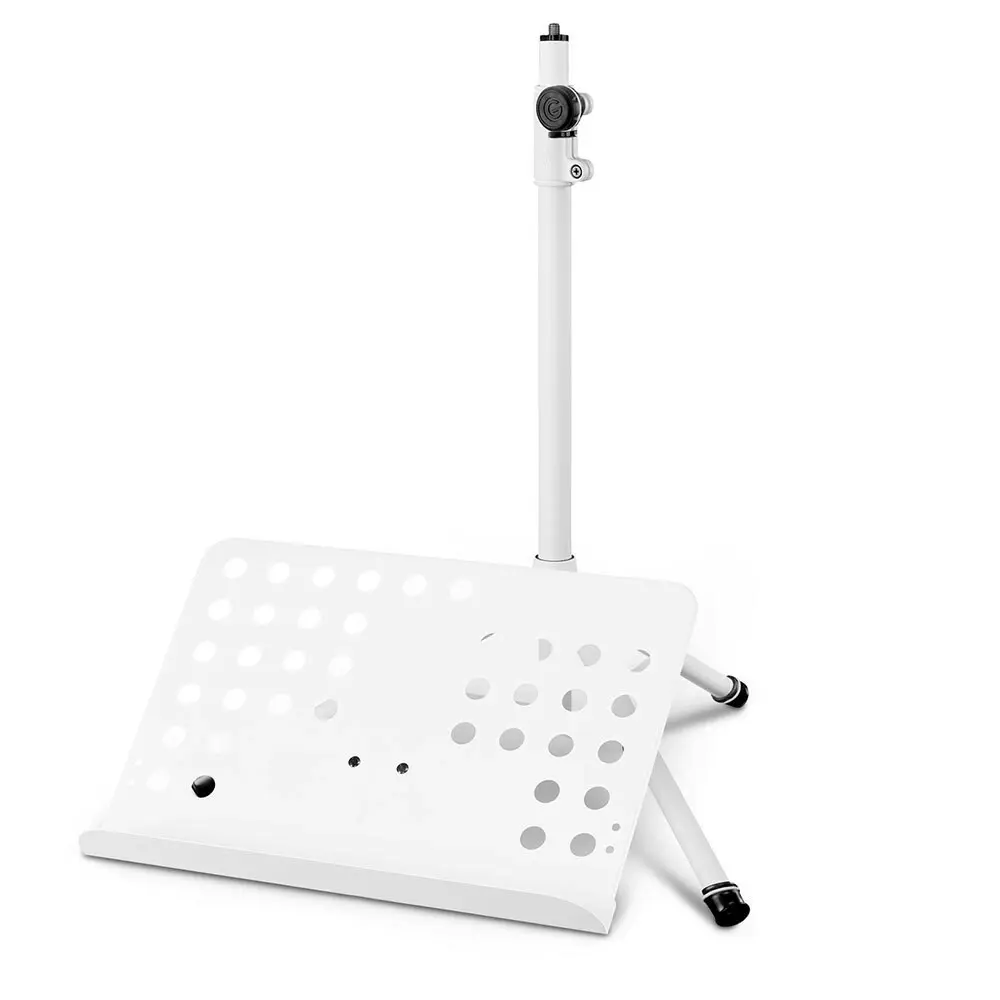 Gravity NS411 Classic Steel 120cm Music Stand Holder Storage Mount Tripod White