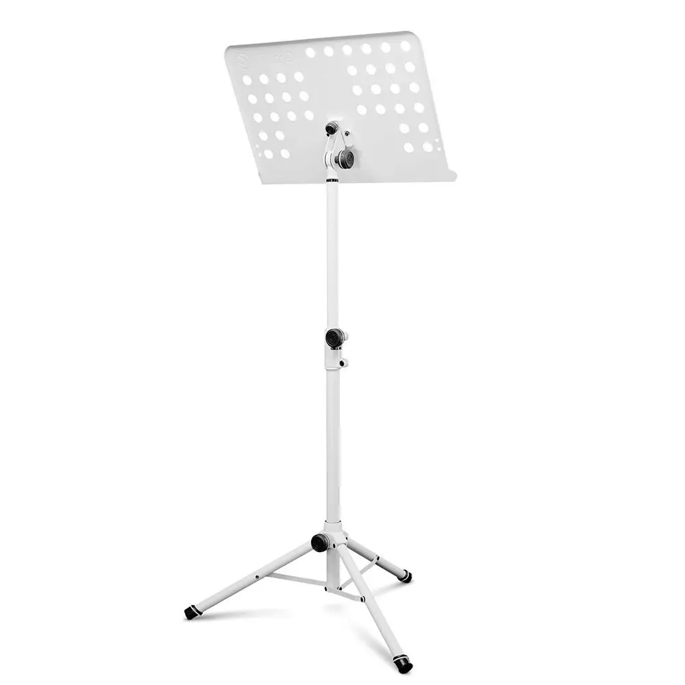 Gravity NS411 Classic Steel 120cm Music Stand Holder Storage Mount Tripod White