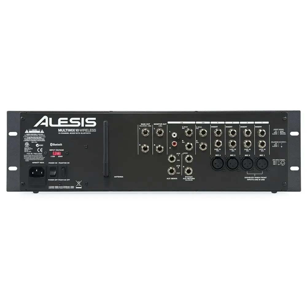 Alesis Multimix 10 Bluetooth/Wireless 10-Channel Rackmount Music/Sound Mixer