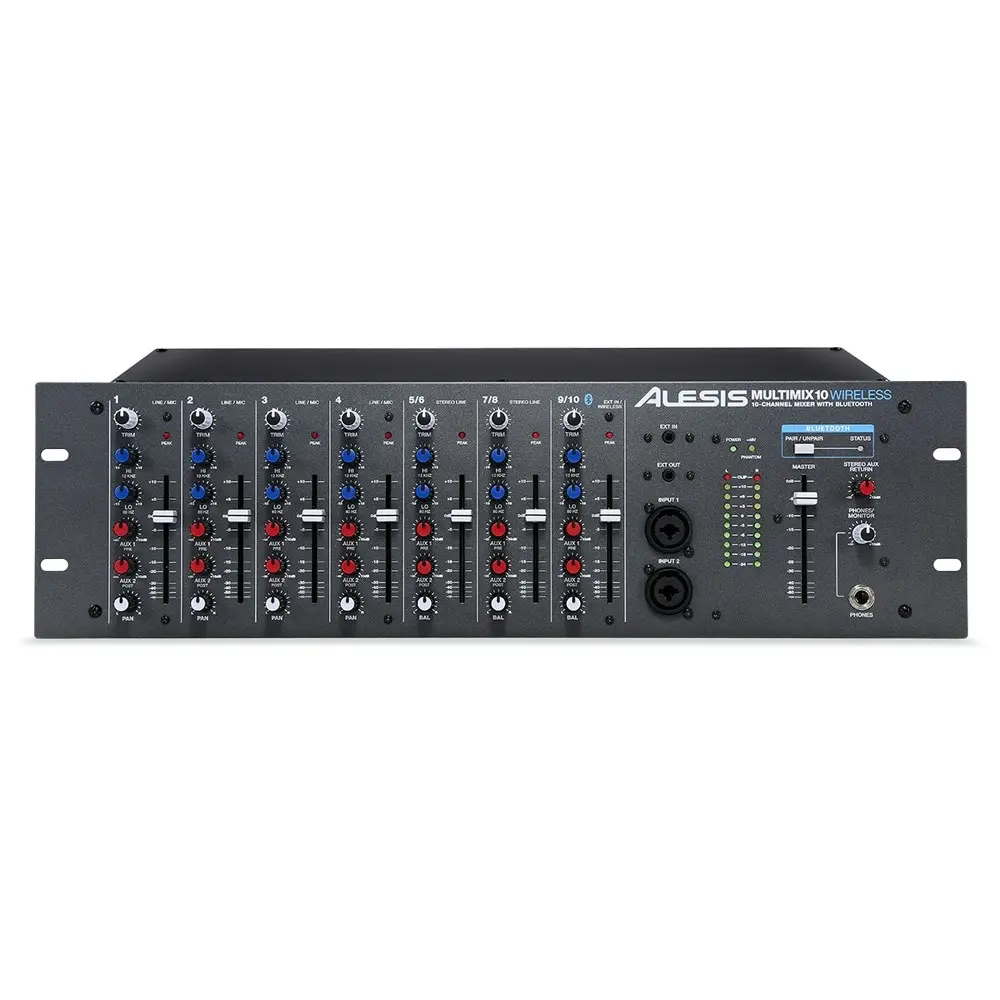 Alesis Multimix 10 Bluetooth/Wireless 10-Channel Rackmount Music/Sound Mixer