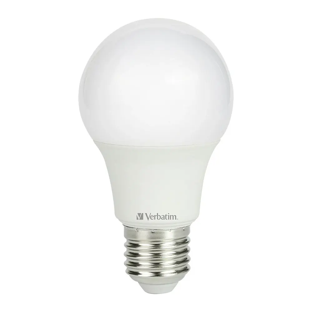 12PK Verbatim E27 Screw In Cool WHT Classic A Light Globe/Bulb 5.5W/510lm/4000K