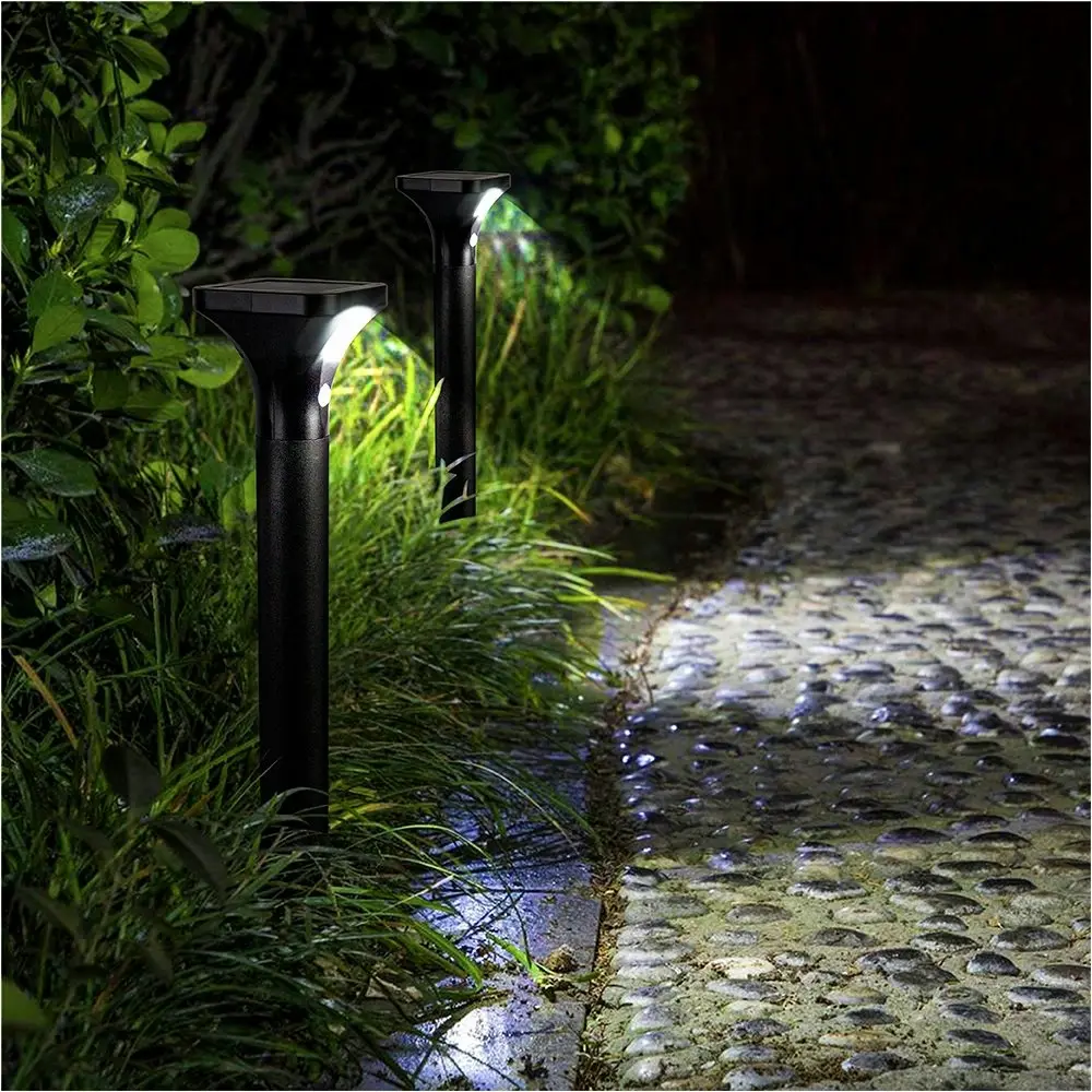 2PK Licht Solar Powered Sensor Stake Decorative Garden Light White LED 52.5cm