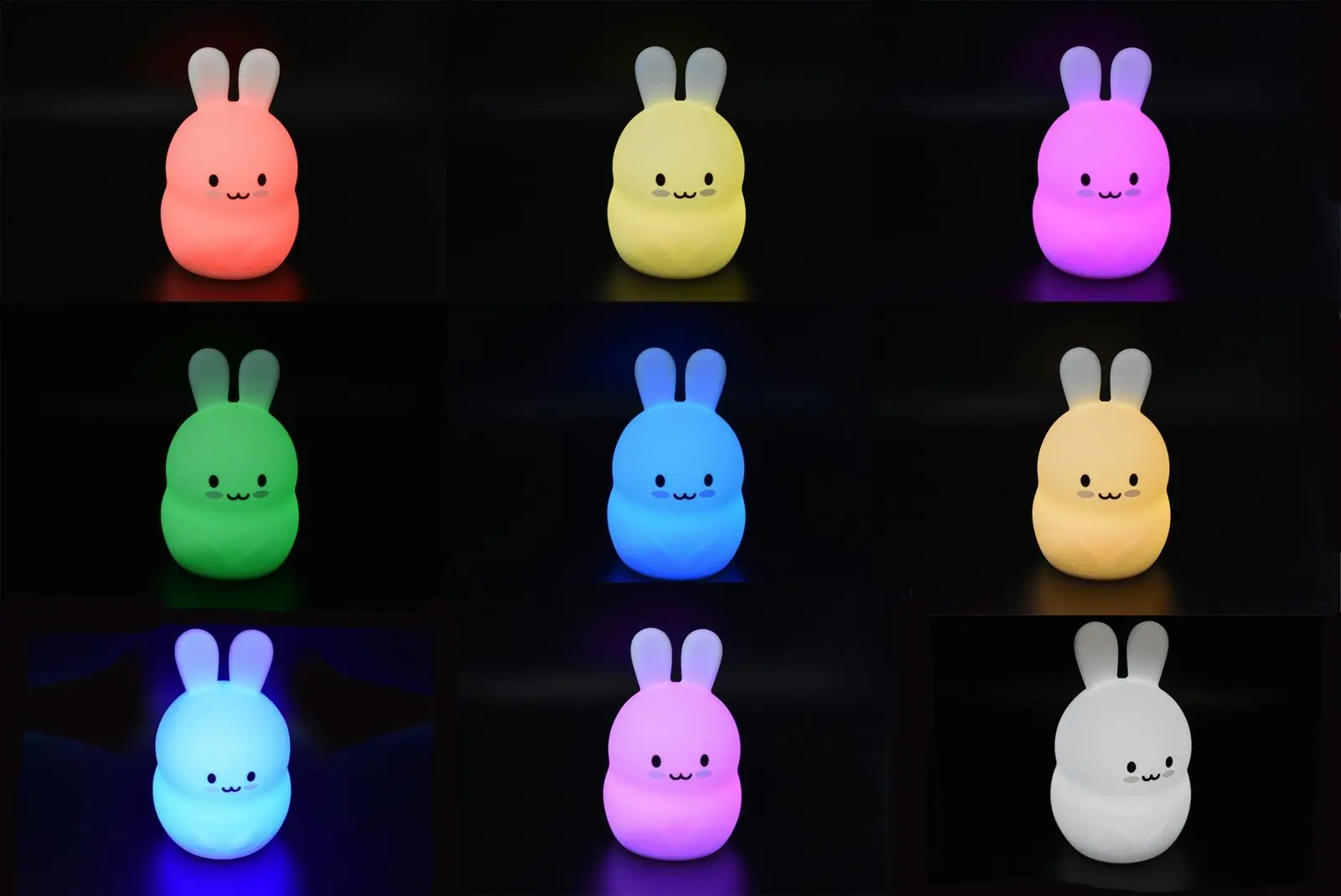 Kaper Kidz Bedtime Buddy Silicone 19cm Bugsy The Bunny Night Light Decor 12m+