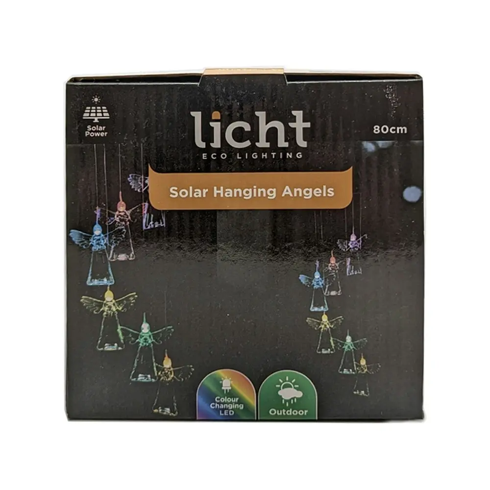 2PK Licht Eco Lighting Solar Powered Hanging Angels Outdoor Garden Lights 80cm