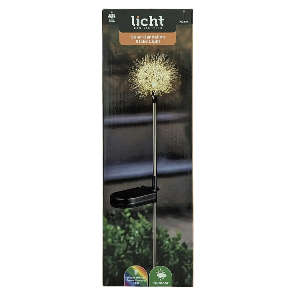 2PK Licht Eco Lighting Solar Dandelion Light Colour Changing Warm WHT LED 70cm